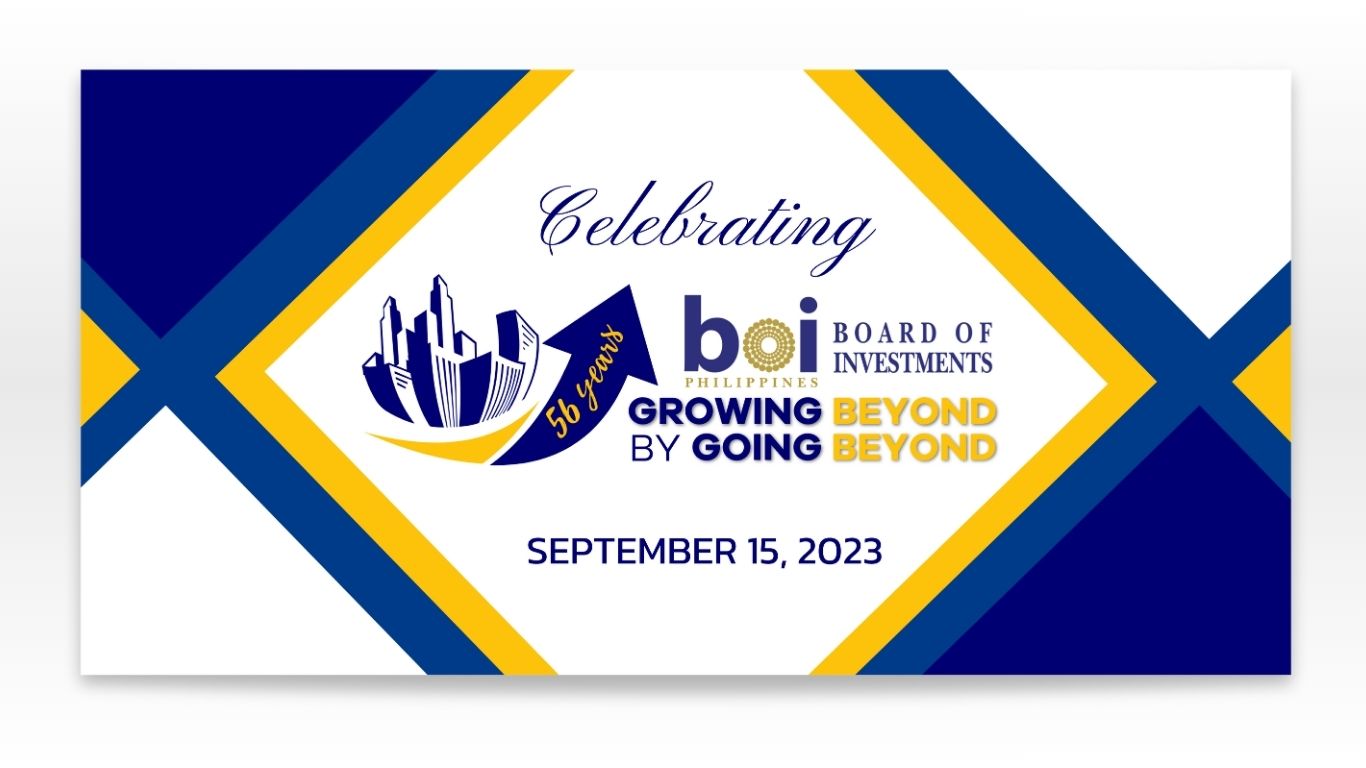 banner for Philippine Board of Investments' 56th Anniversary